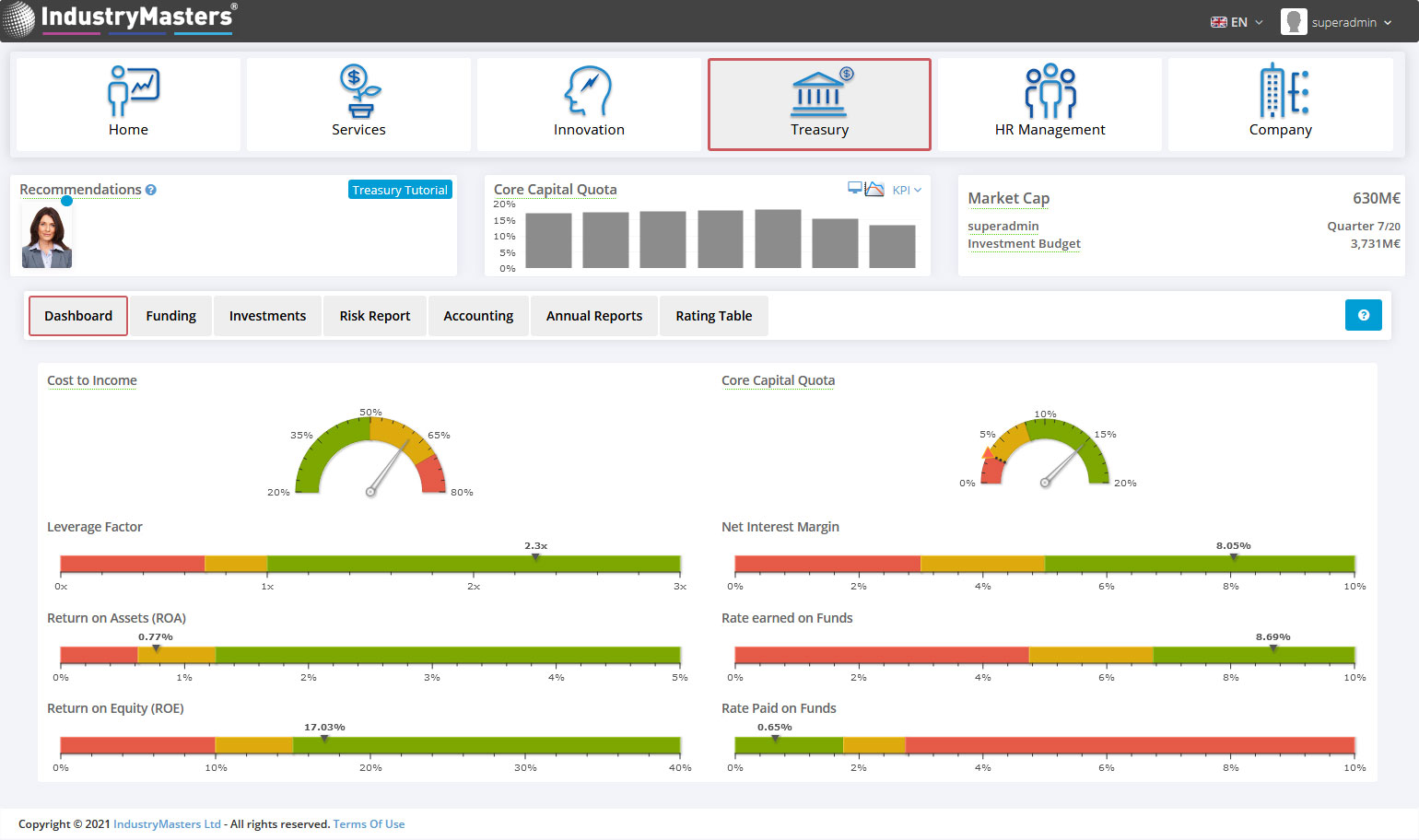 Banking Treasury Management Simulation